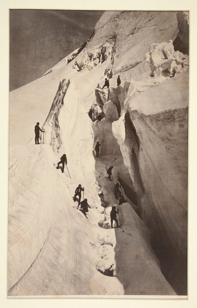 Mont Blanc, La Crevasse door Auguste Rosalie Bisson
