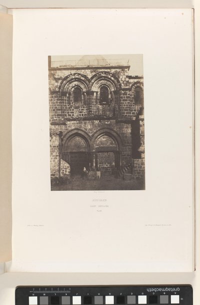 Voorgevel van de Heilig Grafkerk, Jeruzalem door Auguste Salzmann