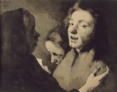 Gesprekstuk: Drie Hoofden, 1872 door Auguste Theodule Ribot