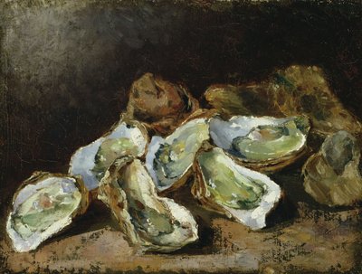 Stilleven met oesters (olieverf op doek) door Auguste Theodule Ribot