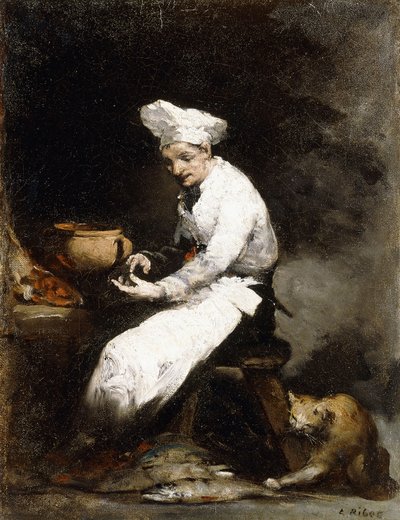 De kok en de kat door Auguste Theodule Ribot