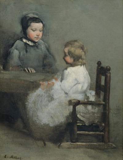 De Twee Zusters door Auguste Theodule Ribot