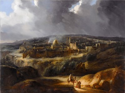 Jeruzalem gezien vanaf de Berg Josafat door Auguste de Forbin