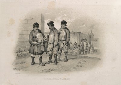 Bouwers drinken Sbiten uit: De bouw van de Sint-Isaacskathedraal door Auguste de Montferrand