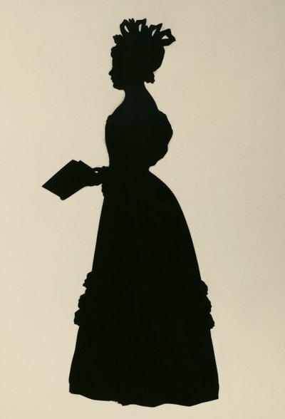 Silhouet van Susan Edmonstone Ferrier, Schotse romanschrijfster, ca 1830 door Augustin Amant Constant Fidele Edouart