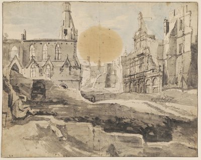 Een stad in puin door Augustin Coppens