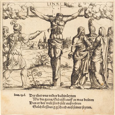 Christus wordt met de Lans Doorboord door Augustin Hirschvogel