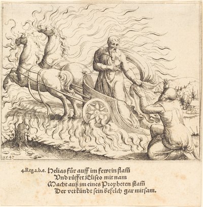 Elia wordt Opgenomen in de Hemel, 1547 door Augustin Hirschvogel