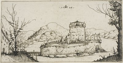 Fort in een meer door Augustin Hirschvogel