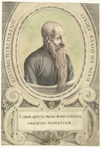 Portret van Peter Perényi door Augustin Hirschvogel