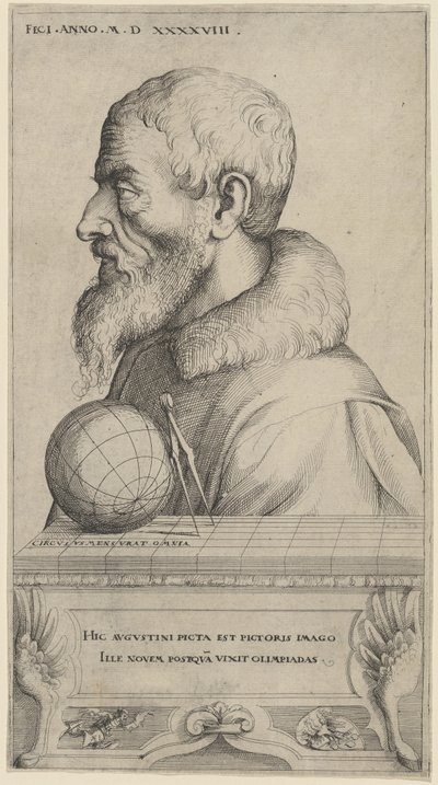 Zelfportret door Augustin Hirschvogel