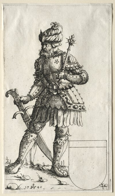 Sigismund II, Koning van Polen door Augustin Hirschvogel