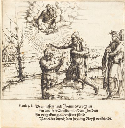 De Doop van Christus, 1547 door Augustin Hirschvogel