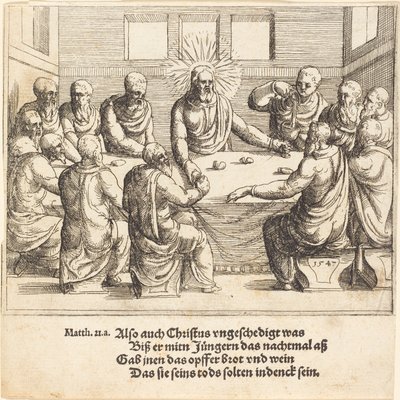 Het Laatste Avondmaal door Augustin Hirschvogel
