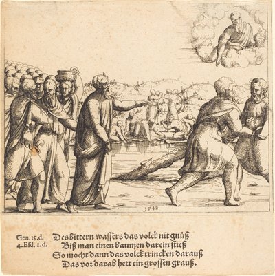 De Heer Verzoet het Water van Mara door Augustin Hirschvogel