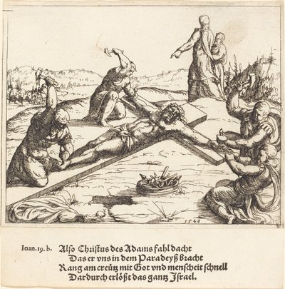 De kruisiging door Augustin Hirschvogel