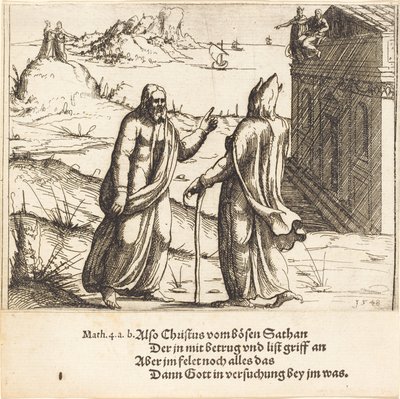 De Verzoeking van Christus door Augustin Hirschvogel