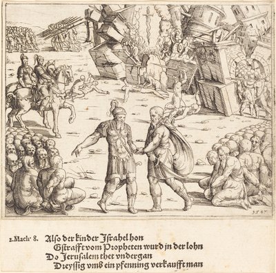 De Overwinning van Judas Maccabeus Over Niccanor, 1547 door Augustin Hirschvogel