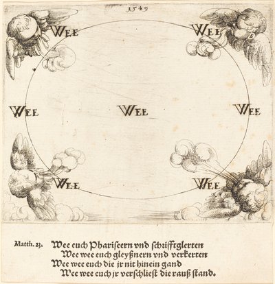 Wee wordt uitgesproken over hebzucht, 1549 door Augustin Hirschvogel