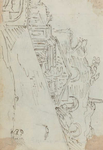 Oude Ruïnes aan de Oever van de Tiber door Augustin Pajou