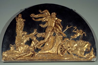 Het vuur of Pluto ontvoert Proserpina, laag stucwerk reliëf door Augustin Pajou door Augustin Pajou