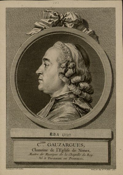 Portret van Charles Gauzargues 1725-1799, 1767 door Augustin Saint Aubin de