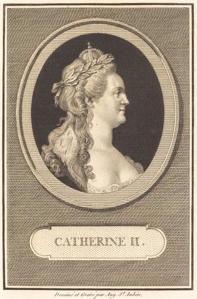 Catharina II door Augustin de Saint Aubin