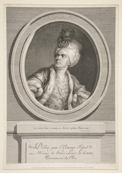 Henri Louis Cain (genaamd Le Kain) (1728-1778) door Augustin de Saint Aubin