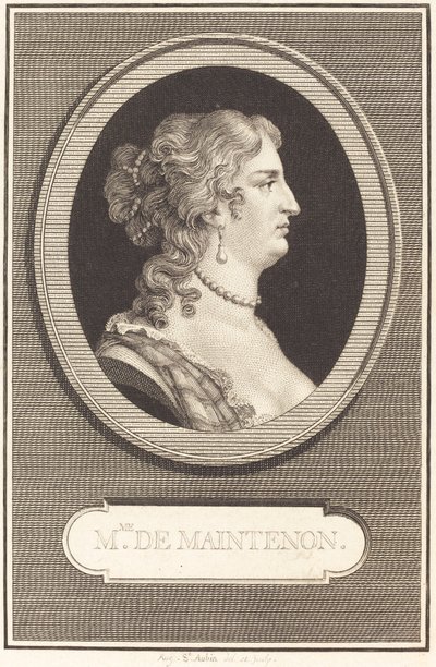Madame de Maintenon door Augustin de Saint Aubin