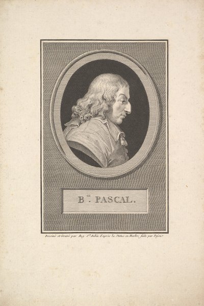 Portret van Blaise Pascal, 1802 door Augustin de Saint Aubin