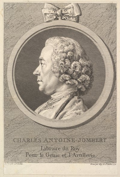 Portret van Charles-Antoine Jombert, 1770 door Augustin de Saint Aubin