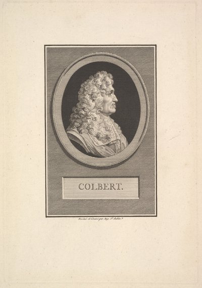 Portret van Colbert, 1800 door Augustin de Saint Aubin