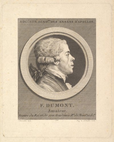 Portret van François Dumont door Augustin de Saint Aubin