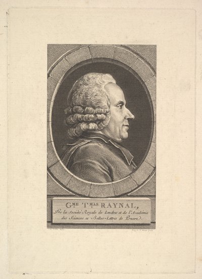 Portret van Guillaume-Thomas Raynal, 1773 door Augustin de Saint Aubin