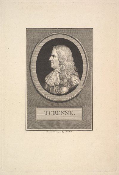 Portret van Henry de la Tour, Vicomte de Turenne door Augustin de Saint Aubin