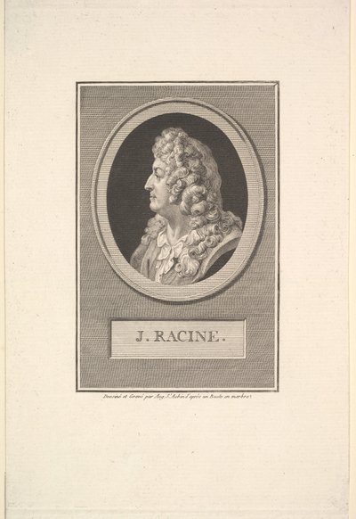 Portret van Jean Racine door Augustin de Saint Aubin