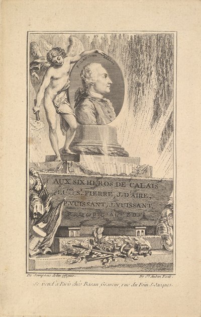 Portret van Pierre Laurent de Belloy door Augustin de Saint Aubin