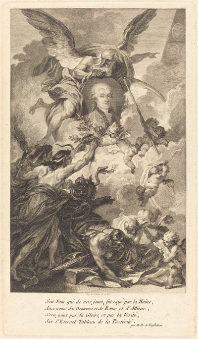 Simon-Nicolas-Henri Linguet door Augustin de Saint Aubin