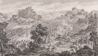 De grote overwinning van Qurman, 1770 door Augustin de Saint Aubin