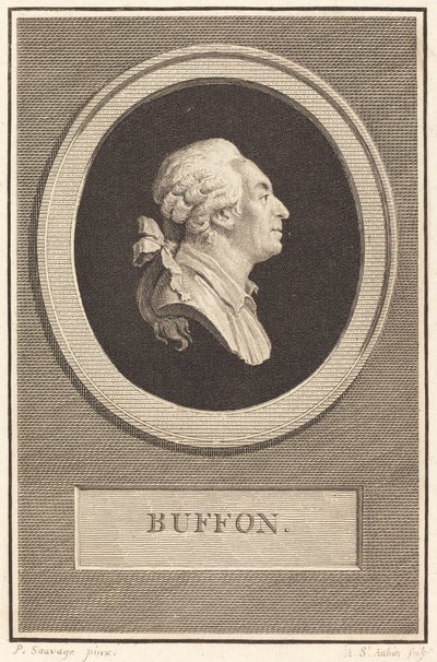 Buffon door Augustin de Saint Aubin after Piat Joseph Sauvage