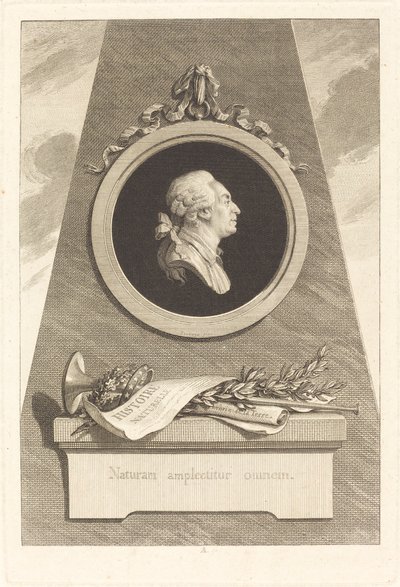 Graaf de Buffon door Augustin de Saint Aubin after Piat Joseph Sauvage