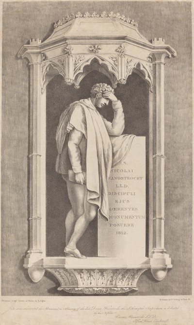 Monument voor Nicolai Wanostrocht door Augustine Aglio after John Flaxman