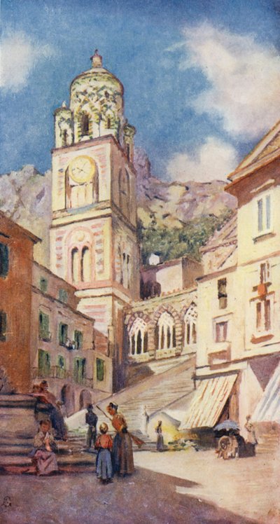 Kathedraal van Amalfi door Augustine Fitzgerald