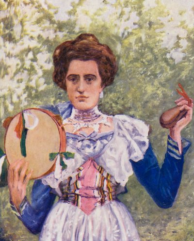 Tarantella-danser met castagnetten door Augustine Fitzgerald