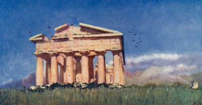 Tempel van Poseidon, Paestum door Augustine Fitzgerald