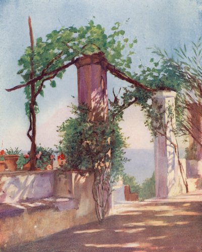Terras van het Palazzo Ruffolo, Ravello door Augustine Fitzgerald