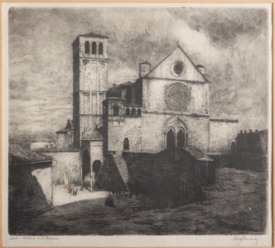 Assisi, Basiliek van St. Franciscus door Augusto Baracchi