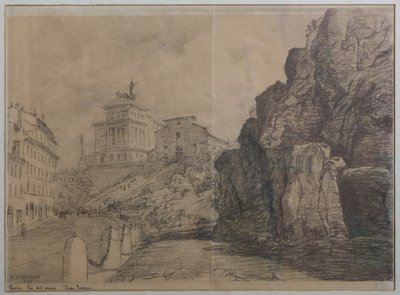 Landschap van Rome door Augusto Baracchi