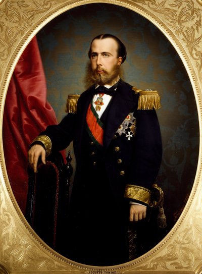 Portret van Ferdinand Maximiliaan van Oostenrijk door Augusto Tominz