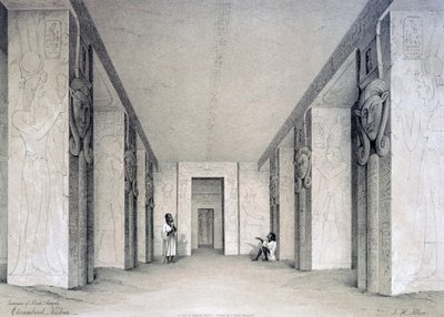 Interieur van de Noordelijke Tempel, Ebsamboul, Nubië, Egypte door Augustus Butler